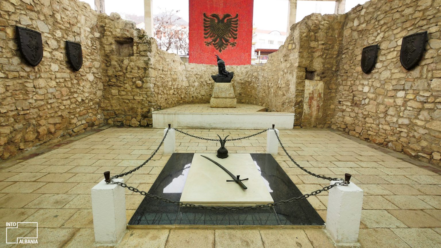 the memorial of Skenderbeg