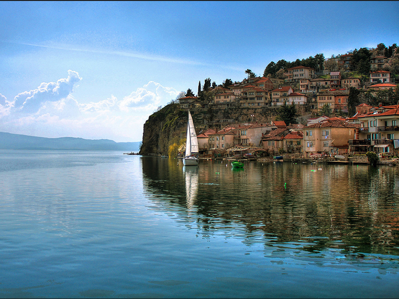 lake of Ohri in Pogradec